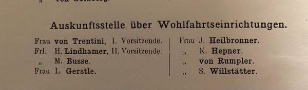 Auszug aus dem Jahresbericht des Vereins. Auskunftsstelle Wohlfahrtseinrichtungen