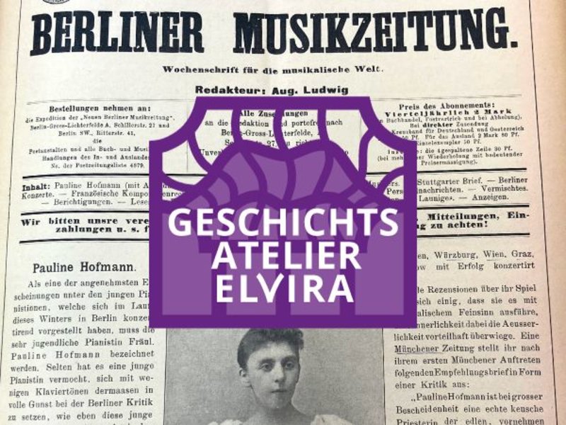 Ausschnitt aus der Berliner Musikzeitung. Wochenschrift für die musikalische Welt mit Pauline Hofmann