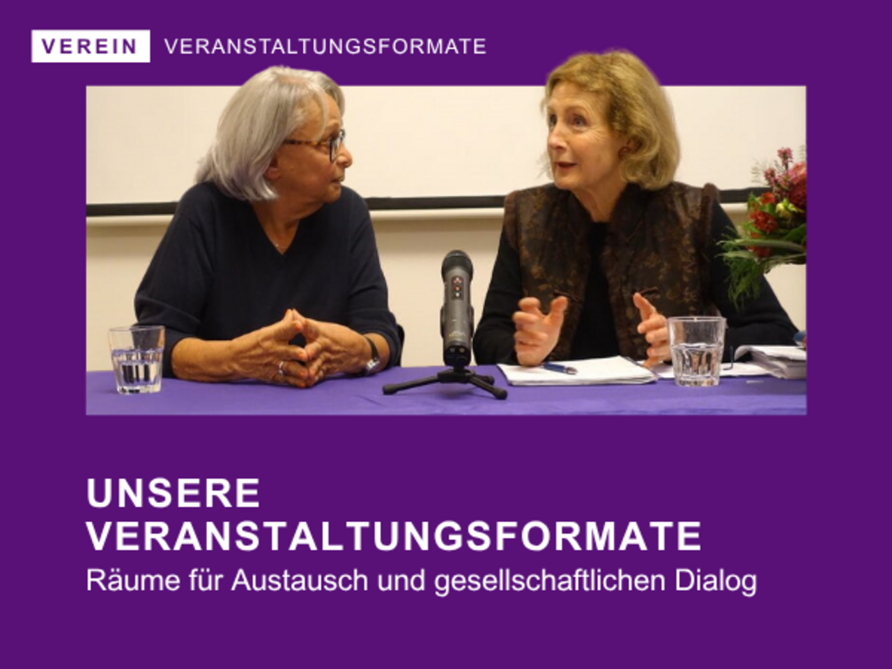 Veranstaltungsformate, zwei Frauen im Gespräch
