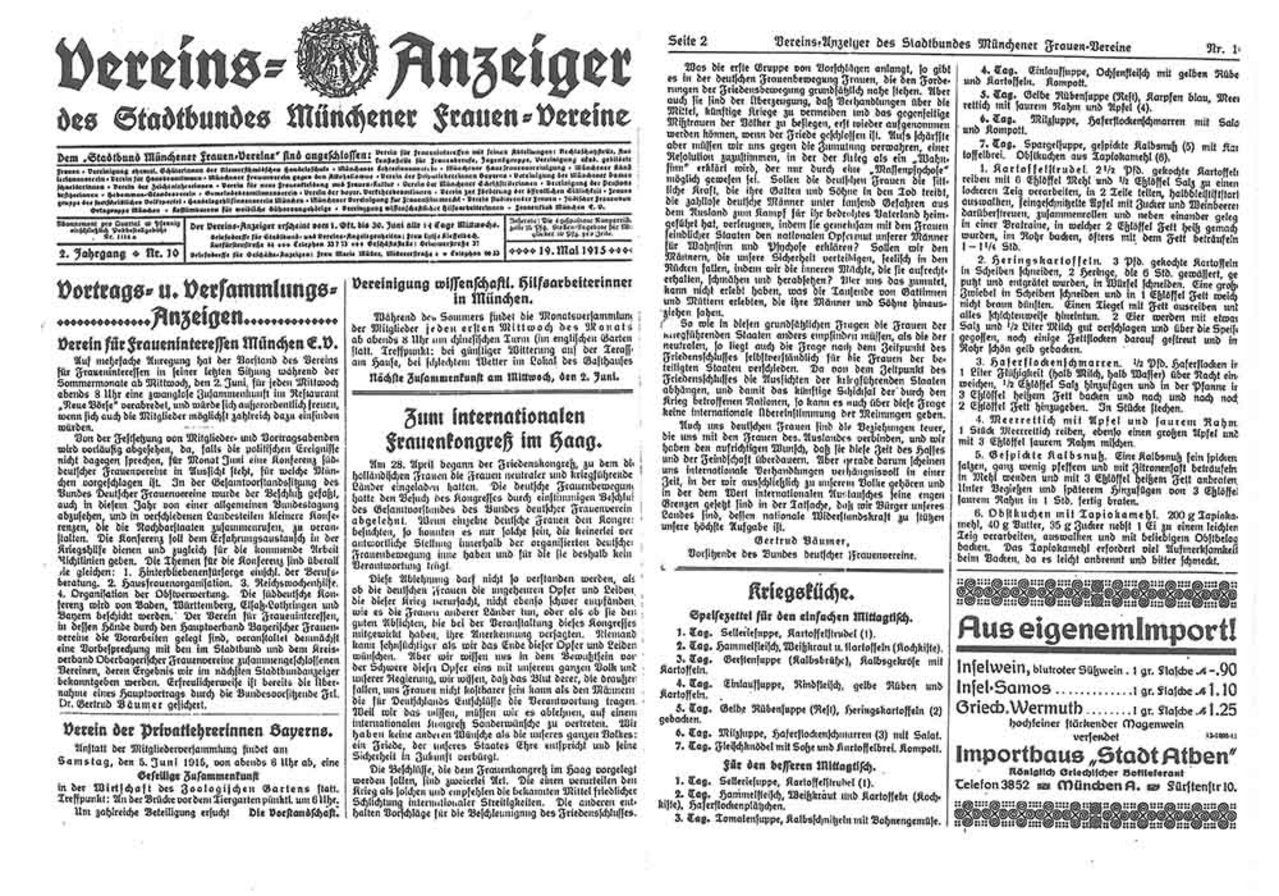 Stadtrundgang Station Brienner Straße – Vereinsanzeiger des Stadtbundes Münchner Frauenvereine