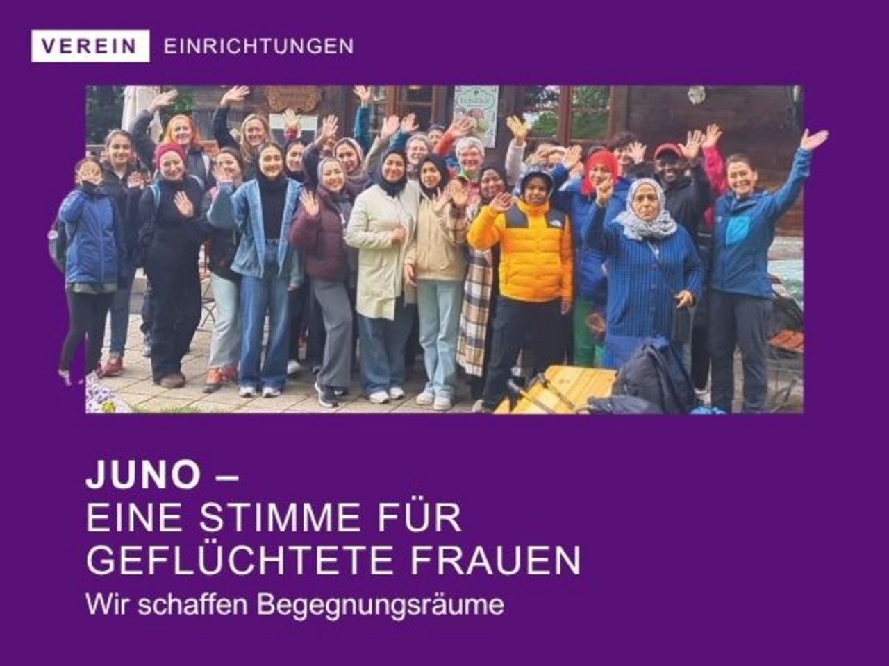 Frauengruppe - JUNO versteht sich als Stimme für geflüchtete Frauen