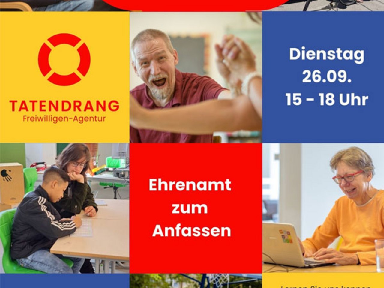 Nachmittag der offenen Türe bei der Freiwilligenagentur Tatendrang. Dienstag, 26.09.2023 – Ehrenamt zum Anfassen