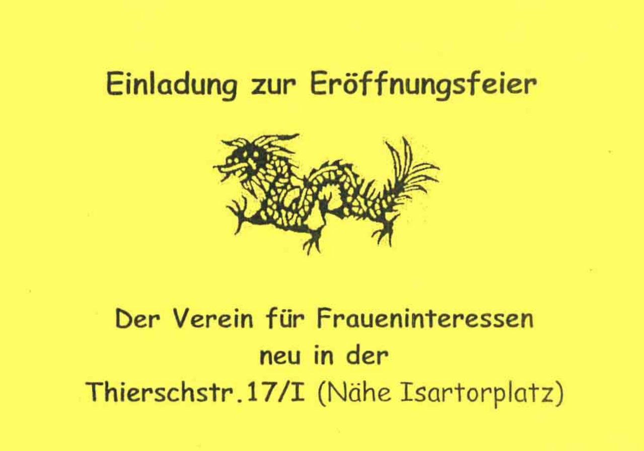 Stadtrundgang Station Thierschstraße – Einladung zur Eröffnungsfeier in die Thierschstraße