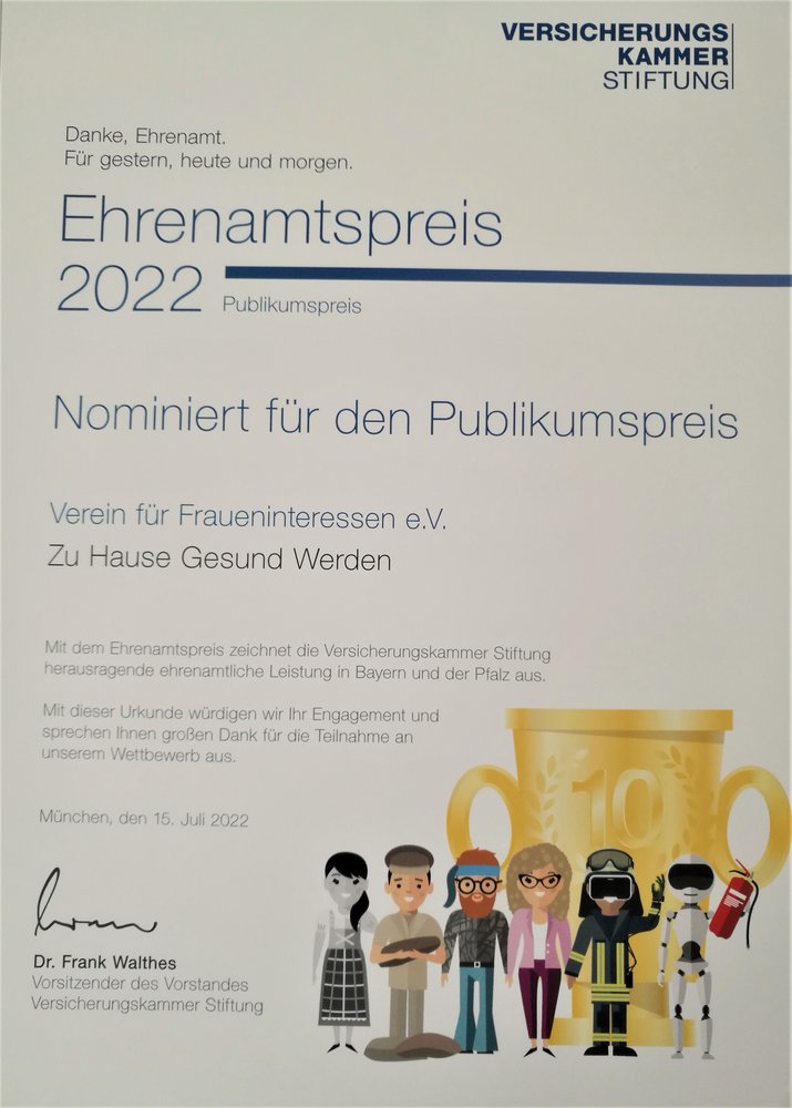 Urkunde Publikumspreis